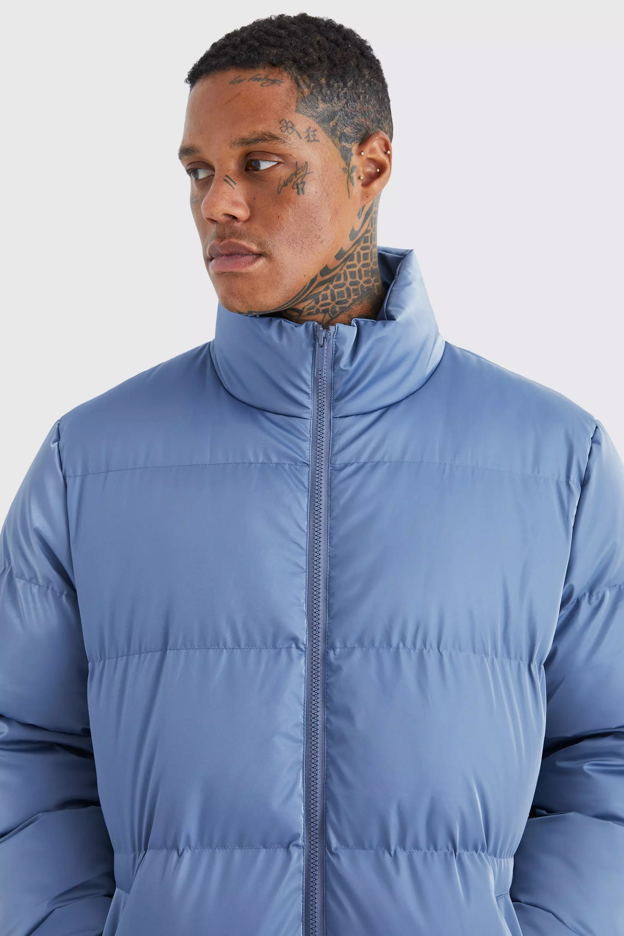 Pale blue padded jacket best sale